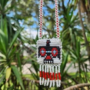 Handmade Vintage Native American seed bead necklace